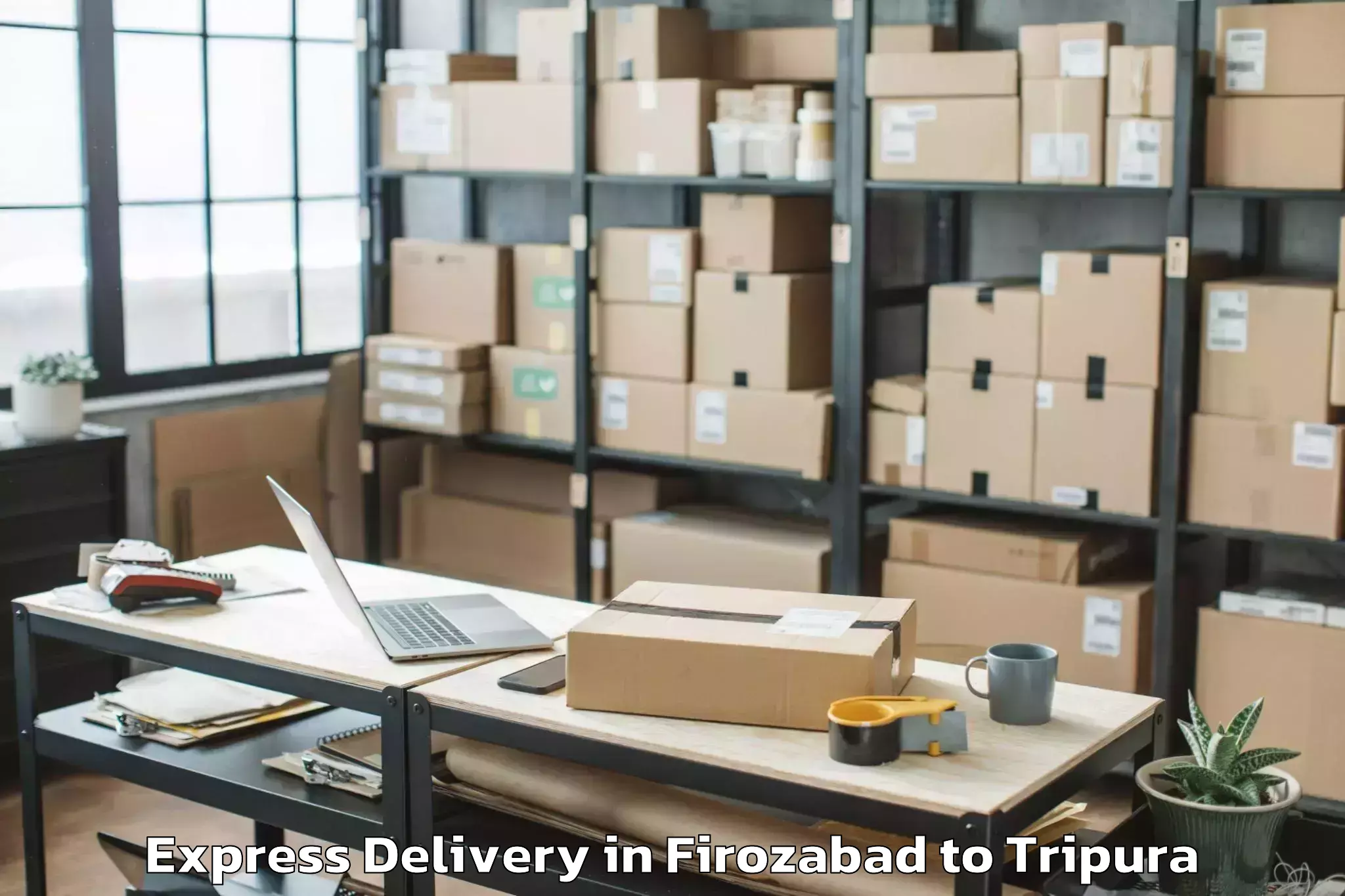 Book Firozabad to Gournagar Express Delivery